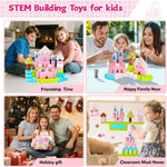 64 Pcs Magnetic Blocks-Princess Castle Collection World,Magnetic Building Blocks for 3+ Year Old Boys & Girls, Creative STEM Sensory Toys,Christmas Birthday Gifts for Kids Ages 3-8